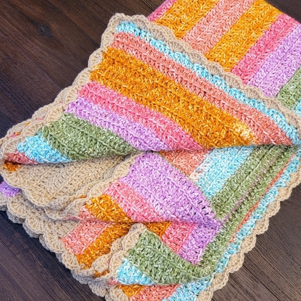 Crochet multicolor baby blanket baby afghan baby gift
